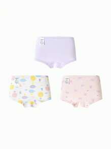Girls' Antibacterial Boxer Briefs, Toddler And Young Girl' Comfortable 3 Packs