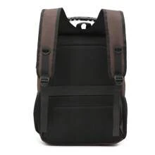 Men's Casual Backpack Suitable For College Students Working And Traveling - 棕色 - 查看 3