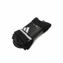 Adidas 3-Pack Logo Crew Socks, Unisex - Black - View 5