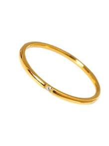 New Stainless Steel Women's Ring, Minimalist White Cubic Zirconia Geometric Design Band, Wedding Gift, Jewelry Wholesale Gift For Lover - Ring - View 11