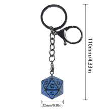Pendant Dice Keychain, Creative D20 Dice Charm Keyring Lucky Gift For Hanging Accessories - D20 Pattern Keychain - View 2