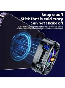 FS05 Pro Black Shark Magnetic Cell Phone Cooler , Ventilador De Telefone RGB Portátil Móvel Leve - Preto - Visão 5