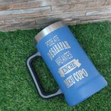 709ML THERMAL BEER MUG, Personalized With Laser WITH THEME: YOU CAN EVEN LET IT OUT - NEW LAUNCH DOUBLE WALL MUG - Beer Glass Gift Ideas - 藍色 - 查看 2