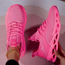 1 Paio di scarpe sportive di colore tinta unita, nuove scarpe sportive da donna stile britannico primavera/estate 2025 con lacci, punta tonda, suola alta antiscivolo, di moda, traspiranti, con suola spessa, da studentessa