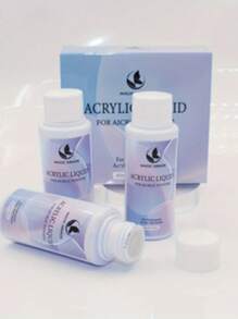 Acrylic Liquid Monomer 3*60ml Acrylic Nail Polish Acrylic Liquid Low Odor Professional Acrylic Liquid For Nail Extension For Beginners Nail Art DIY - 無色 - 查看 3