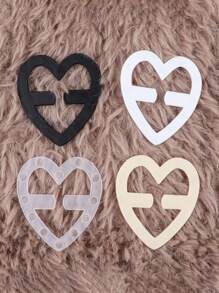 4/8/12/16 件/套 4 种颜色心形胸罩肩带夹，防滑交叉可调节胸罩肩带配件，用于隐形胸部支撑