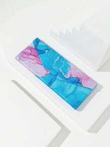 1pc Women's Colorful Painting Print Foldable Eyeglasses Case, Suitable For Outdoor Matching - Multicolor - View 4