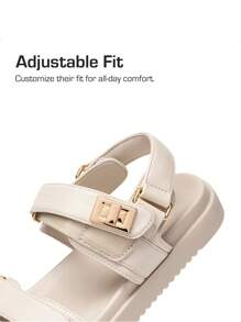 Girls Sandals Two Strapped Casual Open Toe Sandals Little Kid/Big Kid - 裸色 - 查看 9
