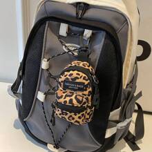 Mini Pouch Small Canvas Coin Purse Wallet, Travel Tactical Bag For AirPods, Earphones, Galaxy Buds, Coins, Keys, Paper Money - Zebra, Leopard, Cow, Cherry, Daisy Print - Multicolor - View 9