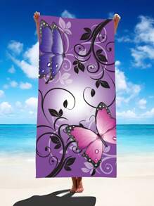1pc (JLSTJ002) Beach Towel, Super Soft Microfiber Oversized Beach Blanket, Highly Absorbent Bath Towel, Suitable For Travel, Pool, Scuba Diving, Surfing, Yoga, Camping, Available In Adult And Children Sizes, Beach Accessories Beach Essentials
