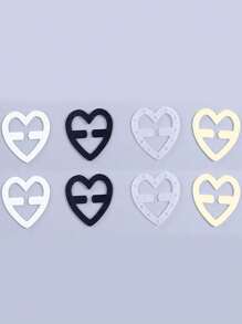 4/8/12/16 件/套 4 种颜色心形胸罩肩带夹，防滑交叉可调节胸罩肩带配件，用于隐形胸部支撑