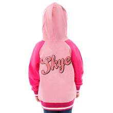 Paw Patrol Hoodie | Skye Girls' Pink Glitter Hoodie | Kids Zip Up Jumpers
