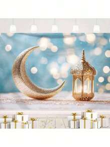 1 件斋月开斋节挂毯，用于房间装饰的墙壁装饰挂毯，85gsm 涤纶面料，桃皮绒薄版，家居装饰 - 彩色 - 查看 7