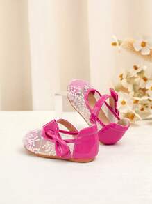 1 Pair Soft, Breathable And Non-Slip Bottom Baby/Toddler Shoes, Pink, Fit For 1-5 Years Old, Suitable For Spring/Summer