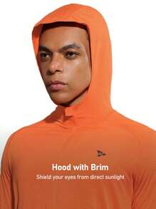 RODEEL Chaqueta tipo hoodie con cierre completo ligera y protección solar para hombres, de manga raglan y manga larga, para senderismo, pesca, entrenamiento y actividades al aire libre