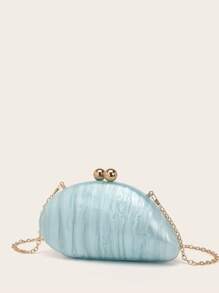 Women Evening Clutch Bag Bridal Wedding Acrylic Asymmetric Shaped Clutch For Women Prom With Detachable Metal Chain For Wedding And Party Shoulder Bag Women Clutch Purses For Ladies Handheld Evening Bag Versatile Cocktail Party New Wallet Banquet Bag - Multicolor - View 20