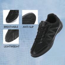 Black Mesh Cheerleading Shoes For Women, Sports Training Dance Ballet Gymnastics Tumbling Flexible Sneakers