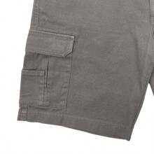 Men's Cargo Shorts Cotton Lightweight Multi Pocket Casual Outdoor Hiking Shorts - 灰褐色 - 查看 2