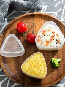 2Pcs Kitchen Accessories Sushi Mould Triangle Mould Sushi Machine Mould Sushi Tool Onigiri Rice Ball Bento Machine Mould - Clear - View 2