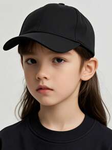 1 pieza/Set Gorra de béisbol de tapa dura de unicolor liso para niños y adultos, Gorra visera, Gorra a juego padre-hijo, Regalo ideal - Multicolor - Ver 5