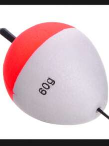 3 件装红色和白色 EVA 泡沫硬浮力长距离钓鱼浮标，腹部较大，浮力大