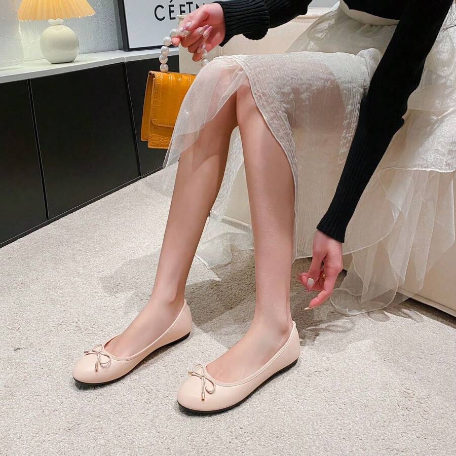 春秋新款女士金属乐福鞋平底休闲一脚蹬船鞋