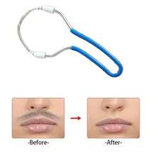 Facial Hair Remover Tool, Spring Loaded Face Threading Device For Removing Unwanted Facial Hair, Eyebrows, Lip Hair & Peach Fuzz - Random Color - View 3