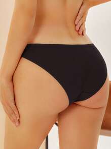 7Pcs Cotton Sexy Sweet Ring Button Hollow Women's Briefs, Threaded Cotton Comfortable Breathable Panties - 彩色 - 查看 2