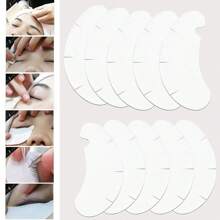 100 piezas Almohadillas para extensión de pestañas, Parches de hidrogel para pestañas, Almohadillas de gel libres de pelusa para maquillaje de ojos, Herramienta de belleza