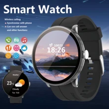 智能手表：无线呼叫/拨号、多种运动模式、来电提醒和拒绝、短信提醒、消息预览、可定制壁纸、兼容 iPhone/Android - 彩色 - 查看 8