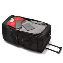 Kynley Bolso con ruedas Oxford , Maleta ultraligera de gran capacidad para equipaje rodante de 32/40 pulgadas, Maleta de viaje, ideal estudiantes, viajeros, profesionales, etc. - Negro - Ver 5