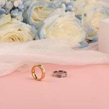 1pc Titanium Steel Ring For Men, New European And American Style, Textured Vintage Impact Pattern, 5.5MM Width, Single/Couple Rings, Fashionable & Versatile - Ring - View 5