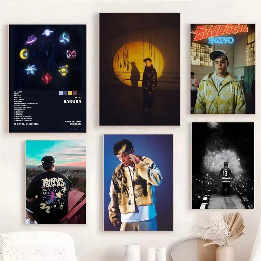 1pc Saiko Singer Sakura Poster In Trang chủ Phòng khách Phòng ngủ Lối vào Quán bar Quán cà phê Nghệ thuật Tranh Trang trí Không có Khung