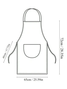 1pc Apron, Can Wipe Hands, Home Kitchen Nordic Style Korean Waterproof Apron, Adult Couple Apron - Multicolor - View 3