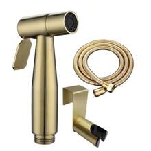 1 Set Handbrause Bidet Sprüher Kit, einfach zu installierender Toiletten-Sitz Bidet Sprüher Set, Edelstahl verstellbarer Durchfluss Bidet Sprüher für Toilettenreinigung