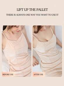 2卷（年度最优价）可折叠/可折叠/可折叠胸部提升/无痕自粘绷带，（卡其色/黑色）尺寸可剪一片可折叠隐形乳头胶带，隐形提升无痕自粘一次性防突出运动绷带，乳房提升胶带弹性胸胶带，通用尺寸A-F - 彩色 - 查看 3