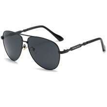 新款男士经典时尚眼镜奢华时尚眼镜时尚舒适复古蛙镜。男士时尚眼镜 - 灰色 - 查看 7