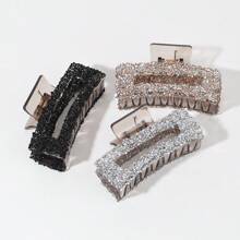 Sparkling Hair Claws: Shine In Any Occasion! 3 Stunning Colors, Perfect For All Hairstyles! - Masonry Clamps - View 4