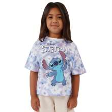 Lilo & Stitch Disney Lilo And Stitch T-Shirt | Stitch Girls' Tie Dye T-Shirt | Kids T-Shirts - Multicolor - View 2
