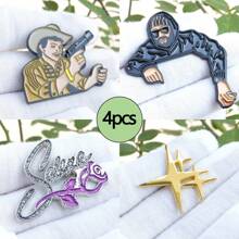 1/2/3/4/6PCS Golf Cap Clip Z Prostym Metalowym Nowym Pinem Z Kreskówki, Zabawna Dekoracyjna Pin, Odznaka Czapki Golfowej, Dekoracja Czapki Baseballowej, Kreatywne I Modne Litery, Prezent Dla Przyjaciela - Wielokolorowe - Zobacz 22