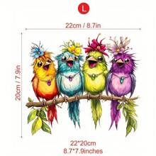 1 件/2 件/3 件春季可爱小鸟图案热转印贴纸，创意动物设计，适用于夹克、T 恤、包、帽子、枕头和其他装饰品