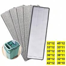 Replace The Microfiber Mop Head, Replacement Head, Floor Cleaning Cloth, Pads, Flat Squeeze Hands-Free Wringing Tools For Home And Kitchen - 45X12cm單邊 - 查看 2