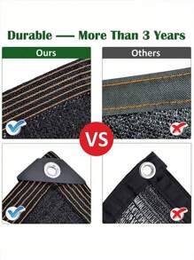 1 PIEZA Tela de sombra para exteriores, Tela de sombra para pérgola, patio y jardín trasero, Tela de sombra para exteriores, Protección solar, Material HDPE resistente al calor, Ojetes reforzados, Tela de sombra con cuerda de nailon