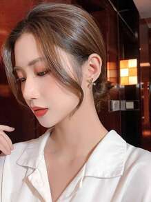 2pcs S925 Sterling Silver Original X-Shaped Elegant Personalized Stud Earrings, Suitable For Women Daily, Festival Party, Jewelry Gift