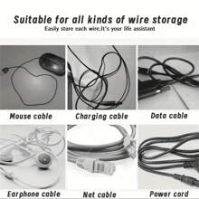 2/8PCS Silicone Zip Ties, Data Cable Storage, Headphone Cable Storage, Anti Loss Buckle, Data Cable Bundling Strap Gifts Women Girls