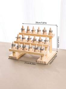 Minimalistyczny drewniany stożkowy stojak na pierścionki, stojak na biżuterię, ekspozycja pierścionków, transmisja na żywo i rekwizyt do stoiska