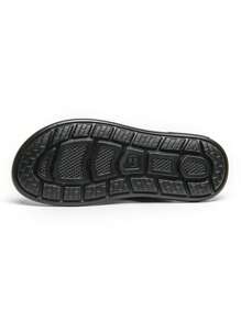 2025 New Casual Men's Summer Sandals, Outdoor Wear, Non-Slip, Water-Resistant, Beach Slippers, Fashionable Korean Style, Black - Black - View 10