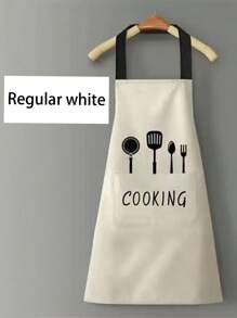 1pc Apron, Can Wipe Hands, Home Kitchen Nordic Style Korean Waterproof Apron, Adult Couple Apron - Multicolor - View 10