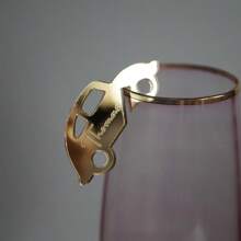 Etiquetas personalizadas de metal para copas de vino o cócteles con grabado por láser de nombre personalizado - Marcadores personalizados para identificar bebidas - Multicolor - Ver 5