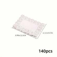 140 Pieces Of Lace Paper Shape, Oil Absorbent Paper Mat, Lace, Fried Snack Cake, Flower Bottom Paper, Baking Paper, Food Mat, Pizza Paper, Cake Mat, Square, Oval, Round Three Shapes Are Available